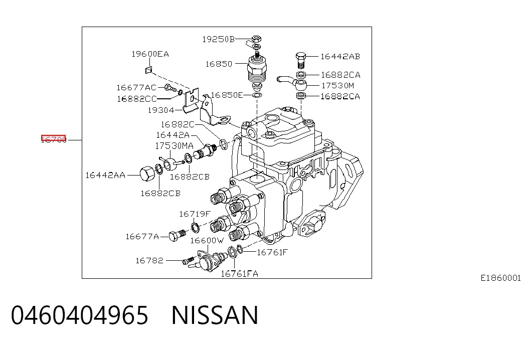 Bomba de combustível de pressão alta para Nissan Primera  P11