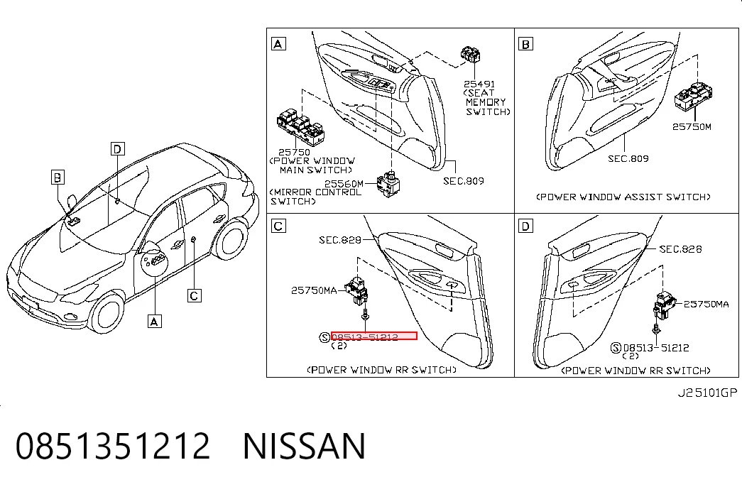 0851351212 Nissan/Infiniti
