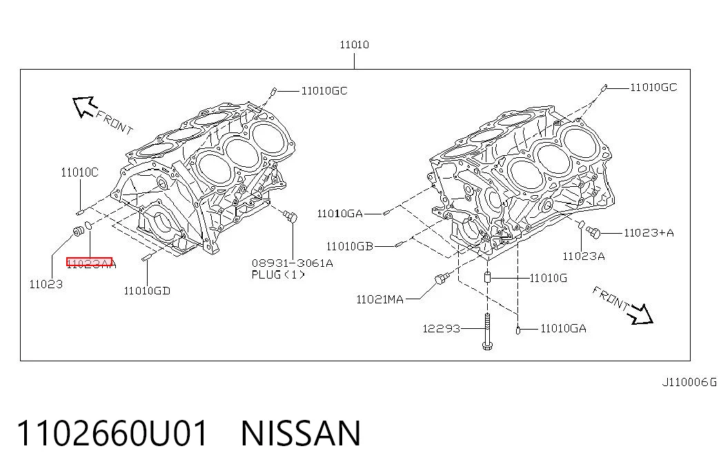 1102660U01 Nissan/Infiniti