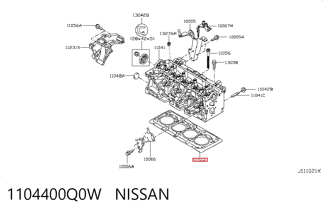 Vedante de cabeça de motor (CBC) para Nissan Qashqai +2 I J10