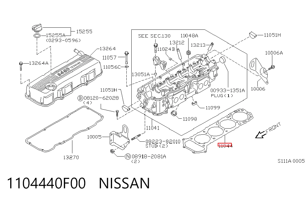Vedante de cabeça de motor (CBC) Nissan Terrano II R20 ao melhor preço