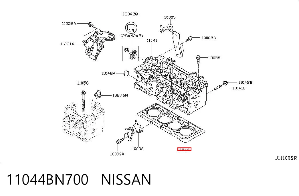 Vedante de cabeça de motor (CBC) para Nissan Almera II N16