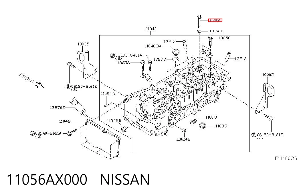 Parafuso de cabeça de motor (CBC) para Nissan Micra K12