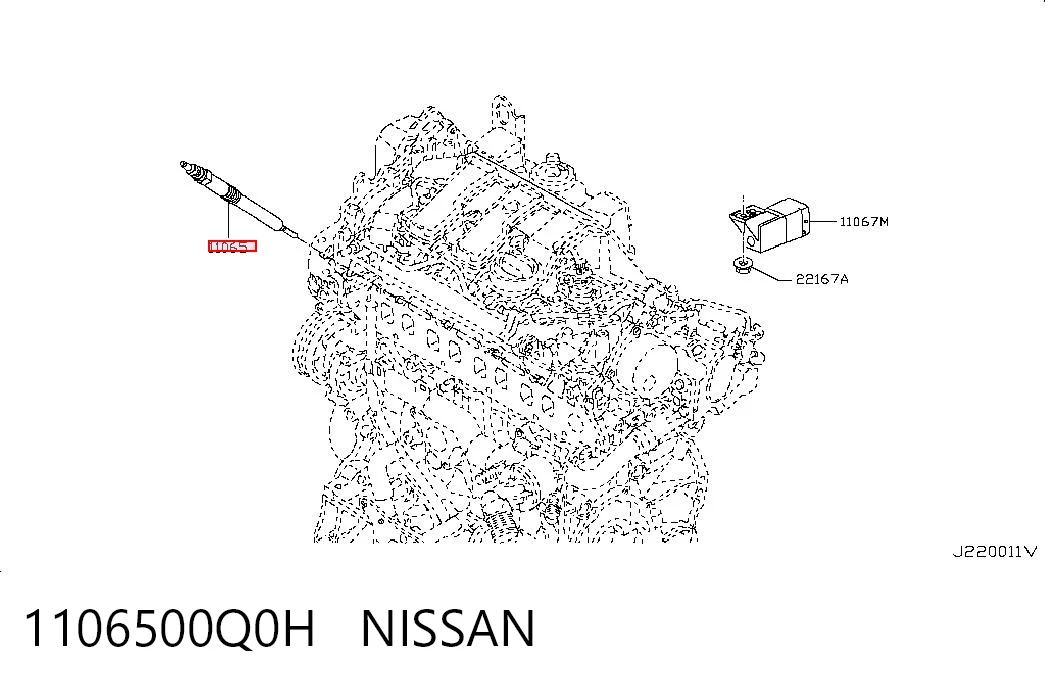 1106500Q0H Nissan/Infiniti Vela de incandescência