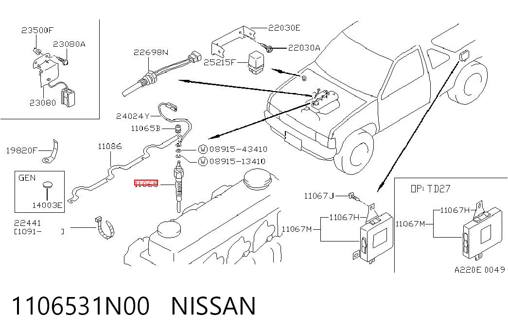Compre Vela de incandescência Nissan Terrano 1