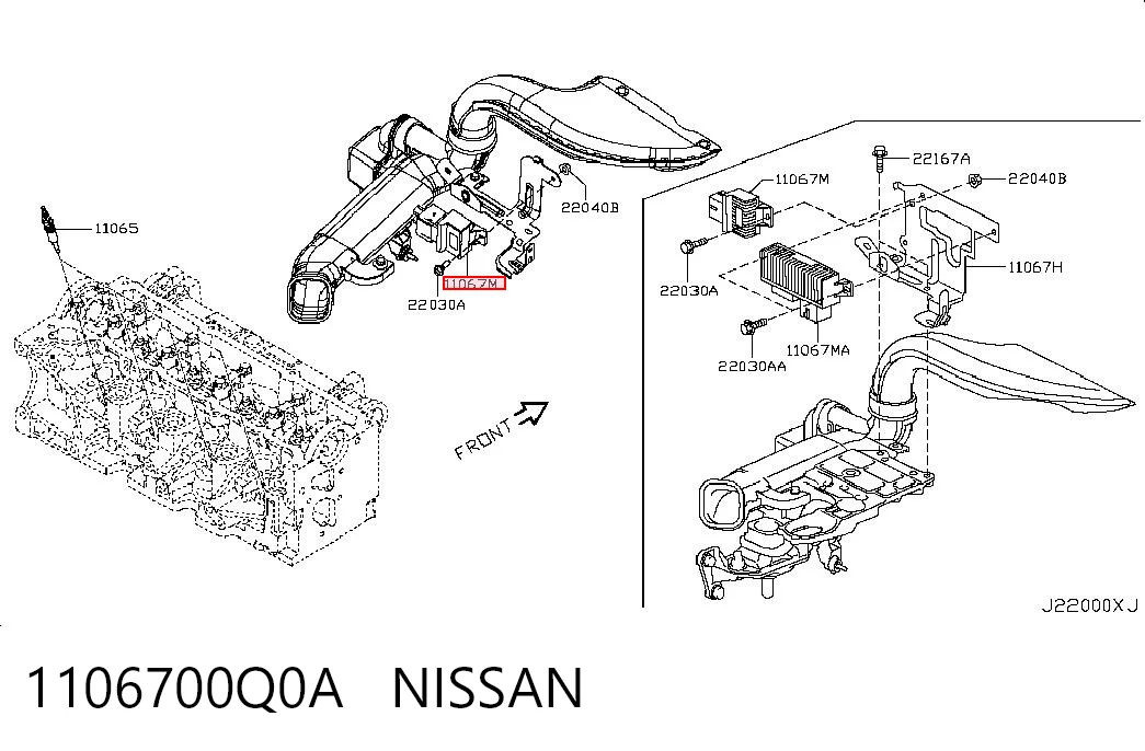 1106700Q0A Nissan/Infiniti Relê das velas de incandescência