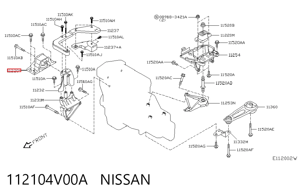Coxim (suporte) dianteiro de motor Nissan Micra preço, a partir de 56,54 USD