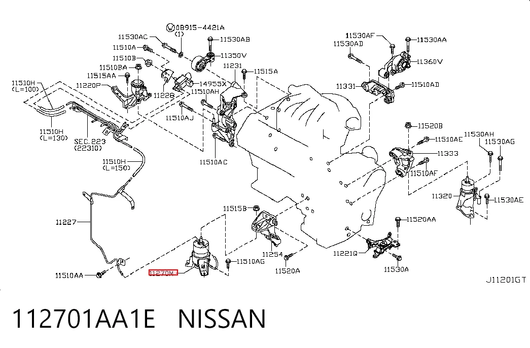 Coxim (suporte) dianteiro de motor Nissan Murano preço, a partir de 81,67 USD