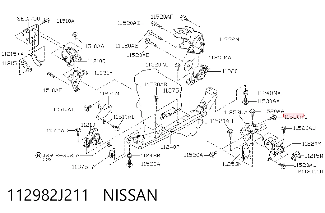 112982J211 Nissan/Infiniti