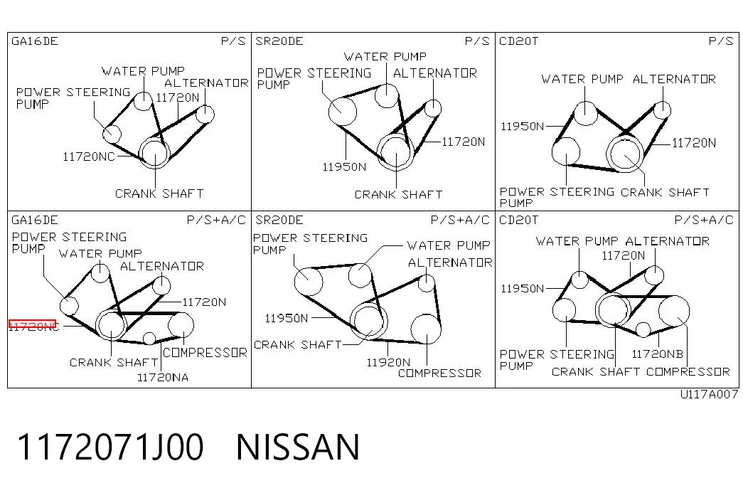1172071J00 Nissan/Infiniti