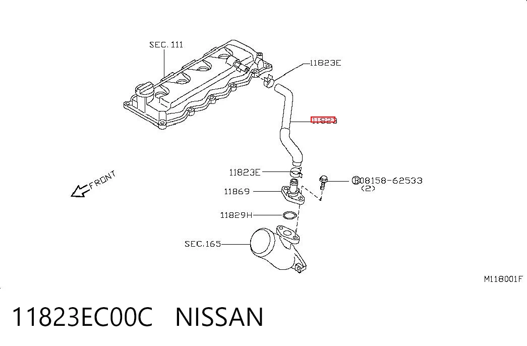 Cano derivado de ventilação de cárter (de separador de óleo) Nissan Navara  D40 ao melhor preço