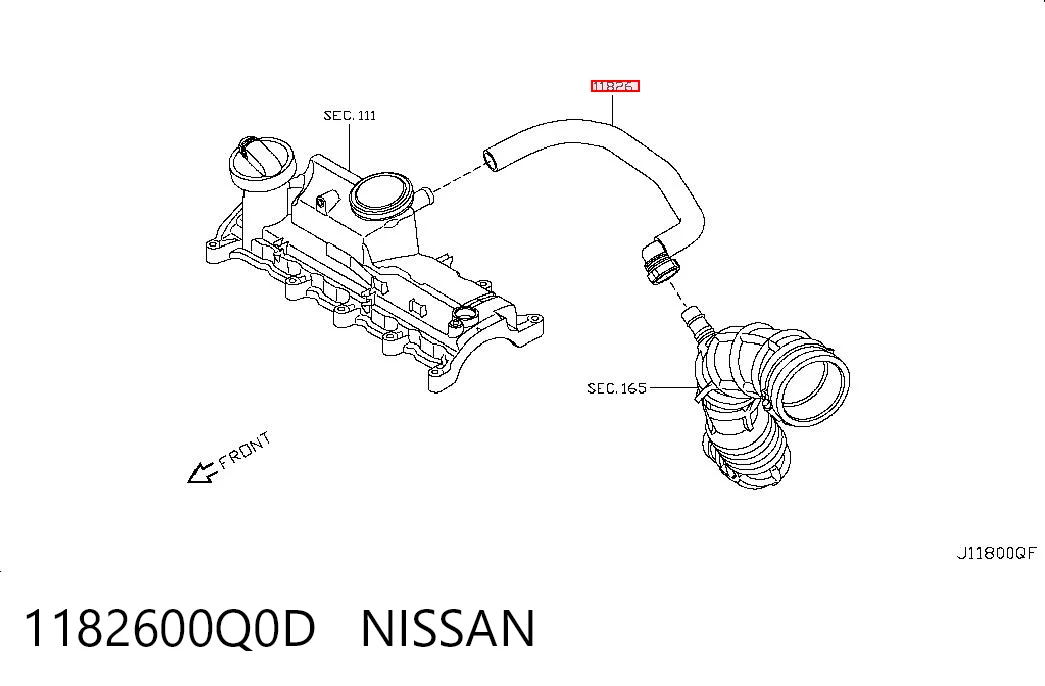 Cano derivado de ventilação de cárter (de separador de óleo) Renault Megane II LM0, LM1