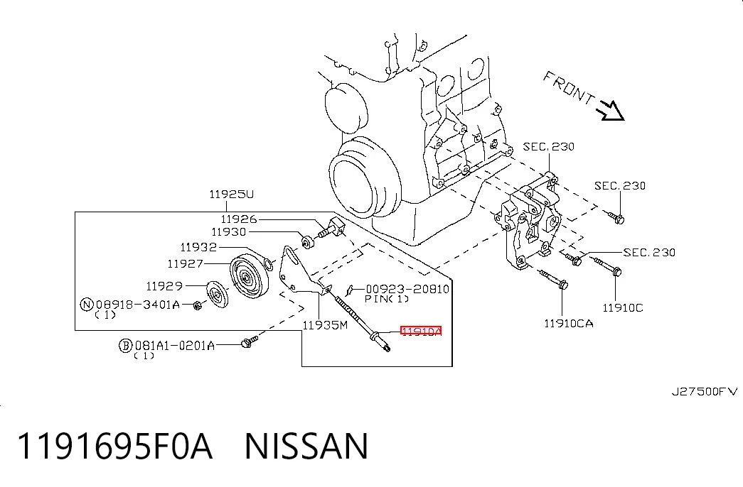 1191695F0A Nissan/Infiniti