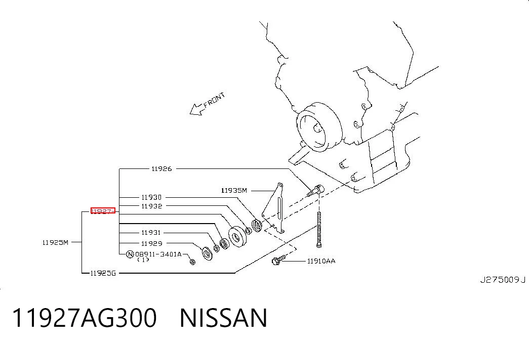 Compre Rolo parasita da correia de transmissão Nissan Pathfinder 