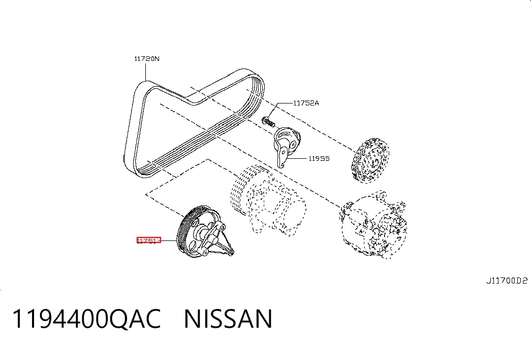 Compre Rolo parasita da correia de transmissão Nissan Almera 2