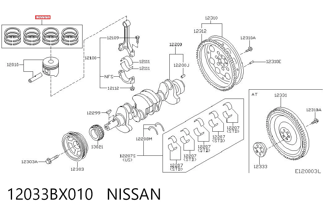12033BX010 Nissan/Infiniti