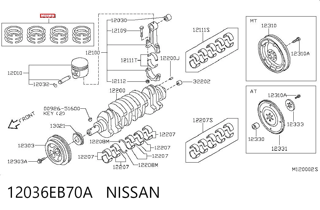 12036EB70A Nissan/Infiniti