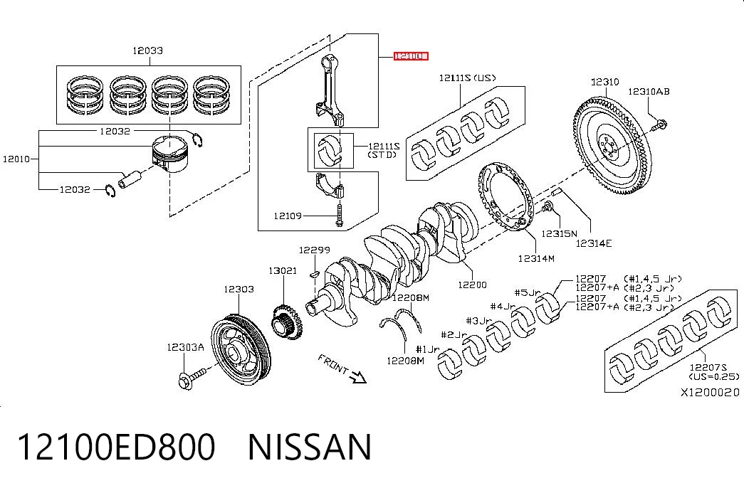 12100ED800 Nissan/Infiniti