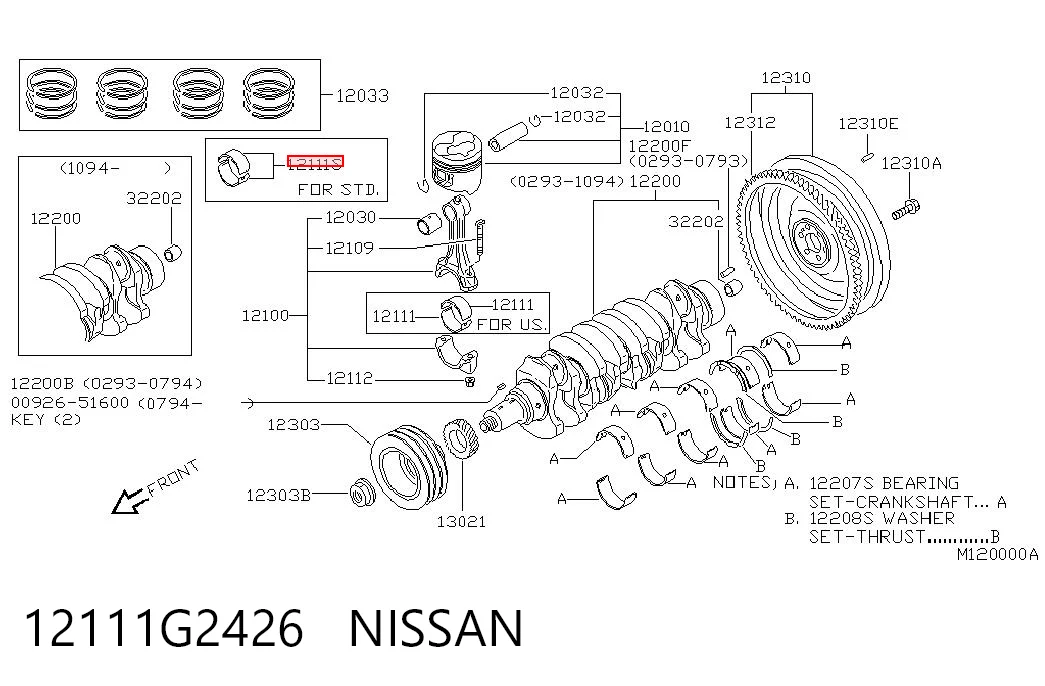 12111G2426 Nissan/Infiniti
