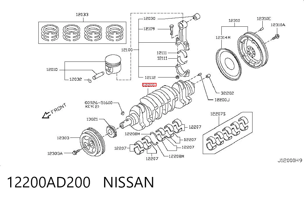 12200AD200 Nissan/Infiniti