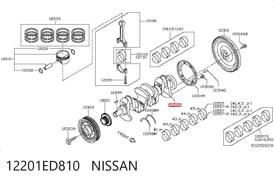 12201ED810 Nissan/Infiniti