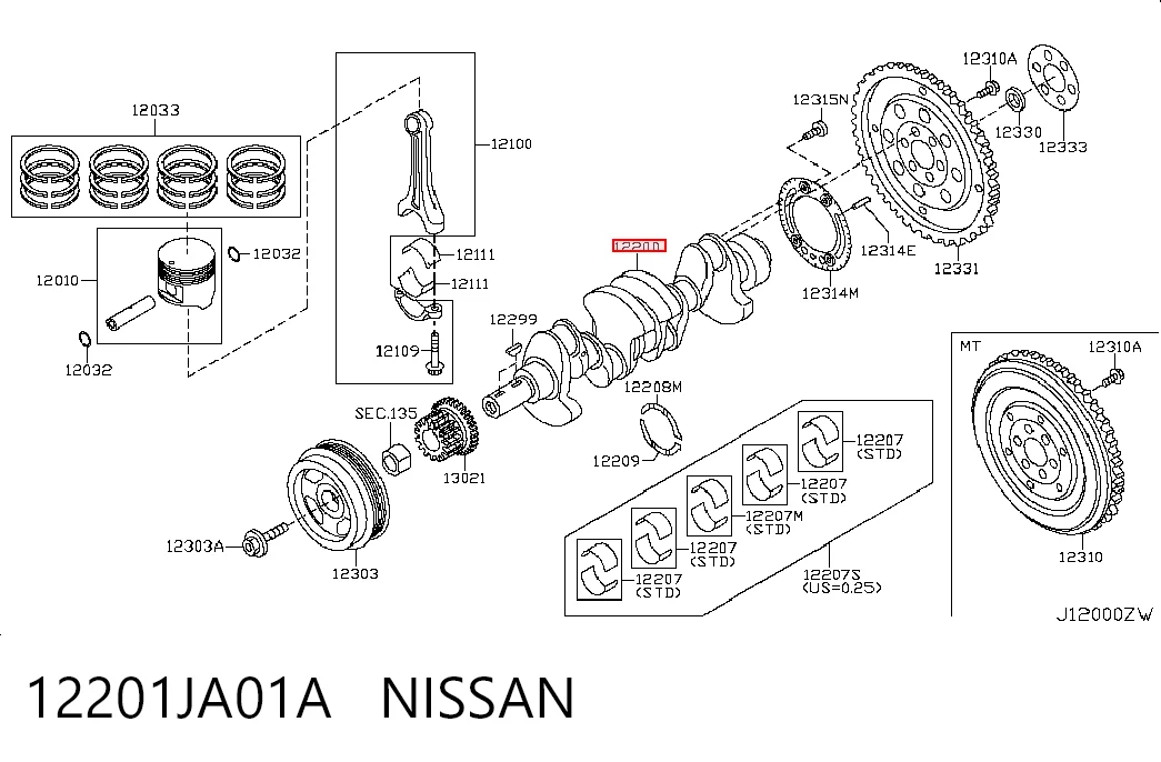 Cambota de motor Nissan X-Trail  T30