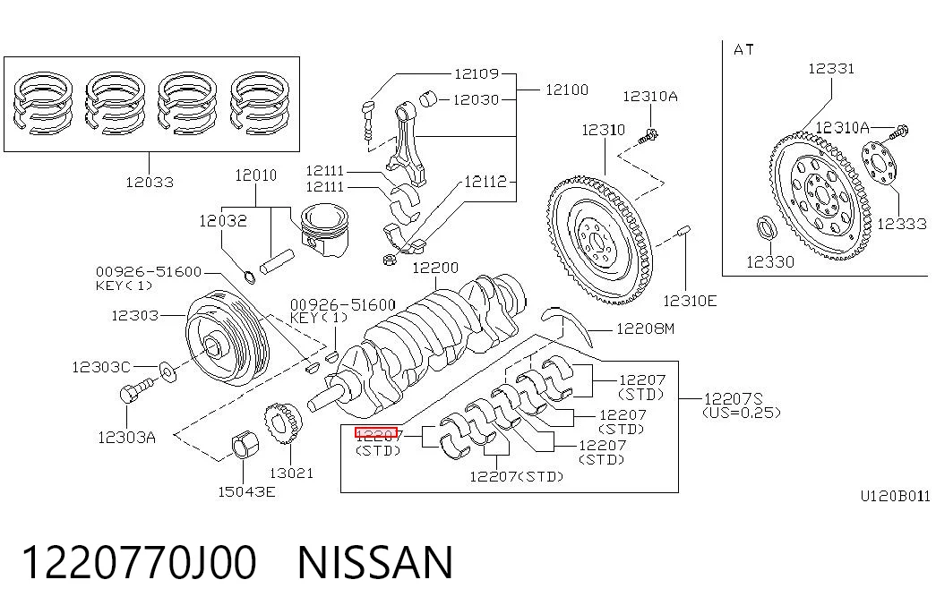 1220770J00 Nissan/Infiniti
