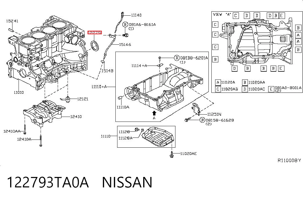 Vedação traseira de cambota de motor Nissan X-Trail preço, a partir de 23,84 USD