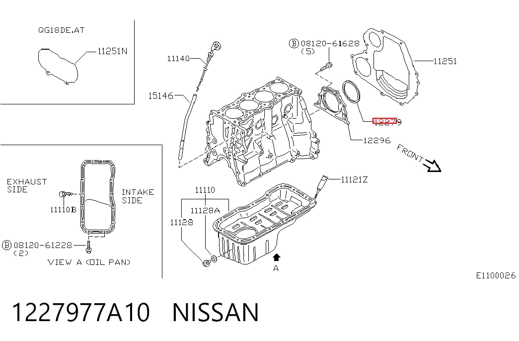 Compre Vedação traseira de cambota de motor Nissan Sunny 2