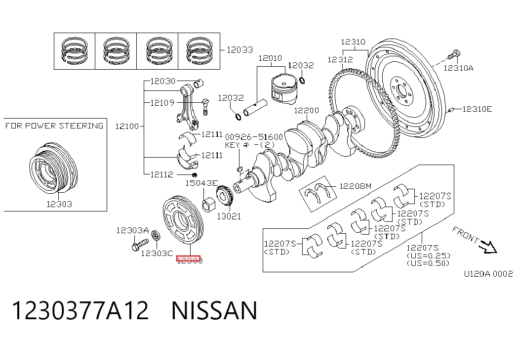 Polia de cambota Nissan Sunny preço, a partir de 51,17 USD