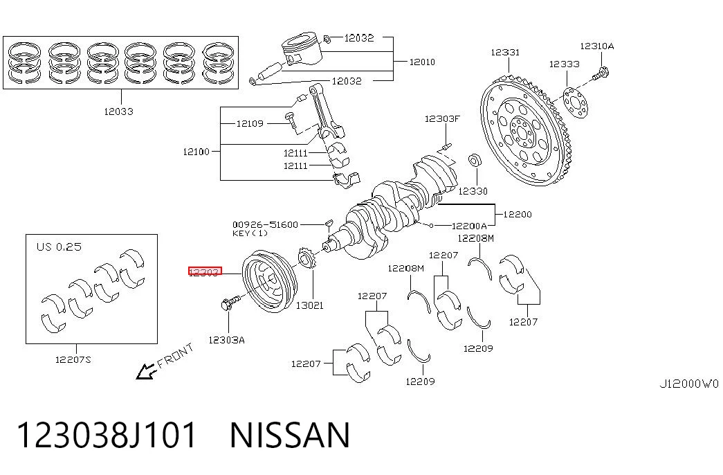 Polia de cambota Nissan Murano  Z50 ao melhor preço