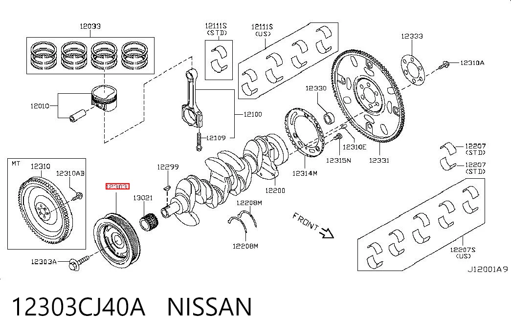 Compre Polia de cambota Nissan Qashqai 1