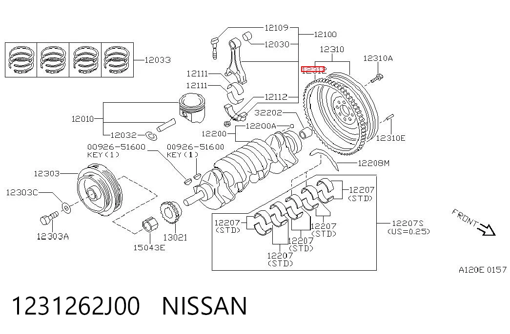 1231262J00 Nissan/Infiniti