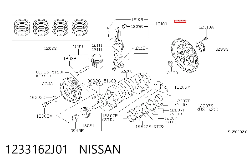 1233162J01 Nissan/Infiniti