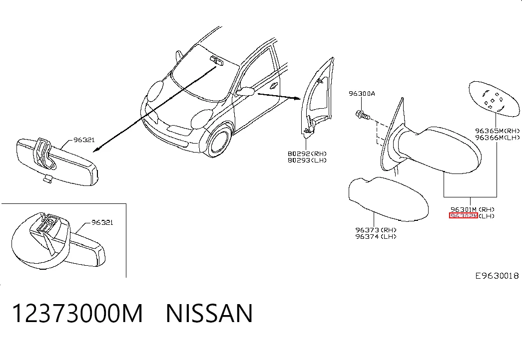 Compre Espelho de retrovisão esquerdo Nissan Micra 