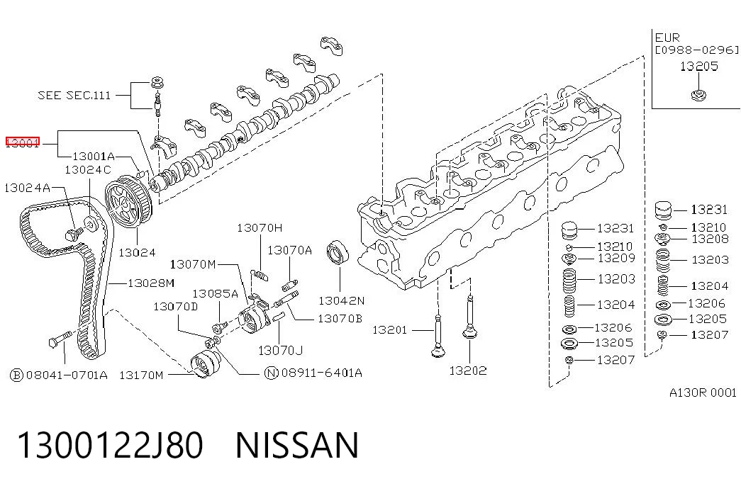 Árvore distribuidora de motor para Nissan Patrol K260