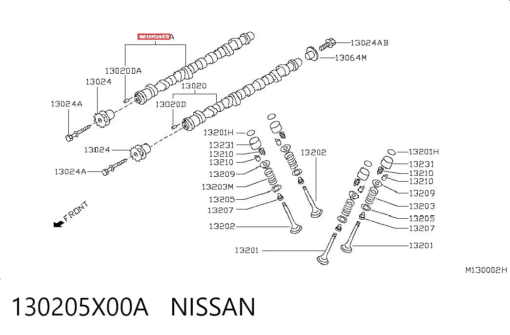 Árvore distribuidora de motor de admissão para Nissan Murano Z51