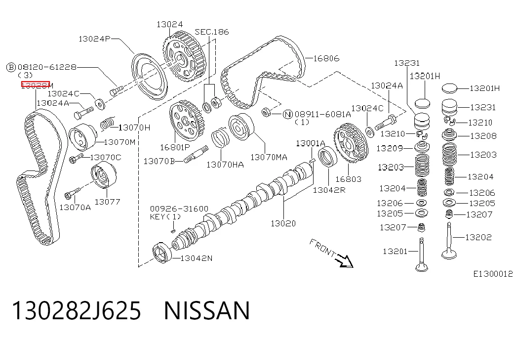130282J625 Nissan/Infiniti