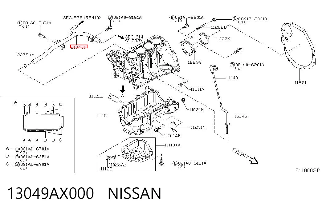 Mangueira (cano derivado) do sistema de esfriamento Nissan Note E11 ao melhor preço
