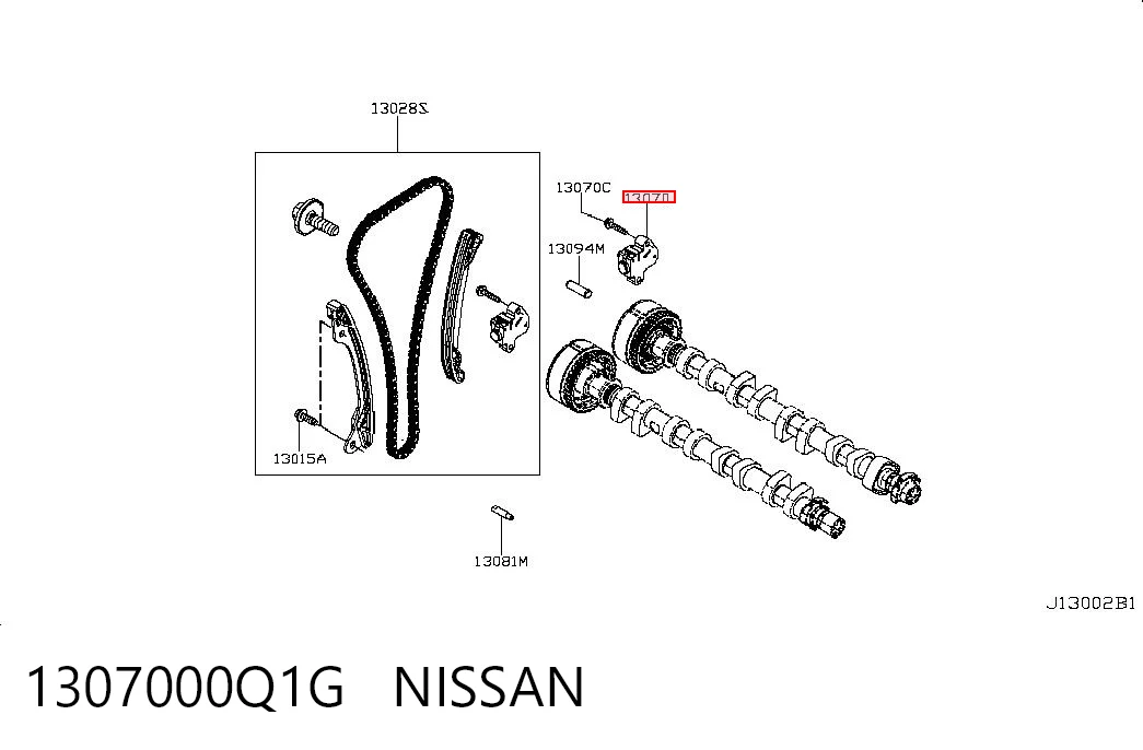 Reguladora de tensão da cadeia do mecanismo de distribuição de gás Nissan Note  E11