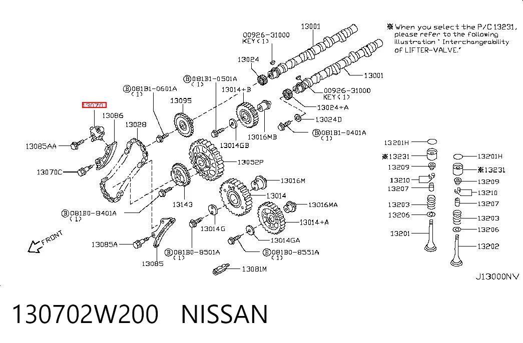 Reguladora de tensão da cadeia do mecanismo de distribuição de gás Nissan Terrano II R20 ao melhor preço