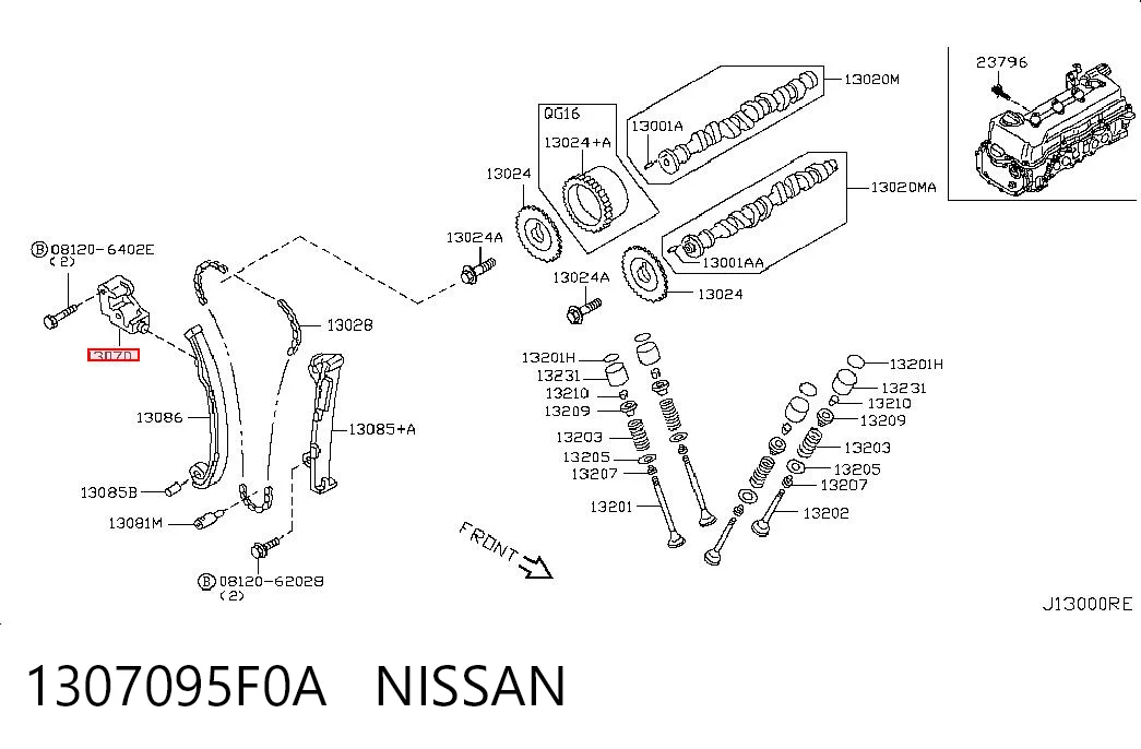 1307095F0A Nissan/Infiniti