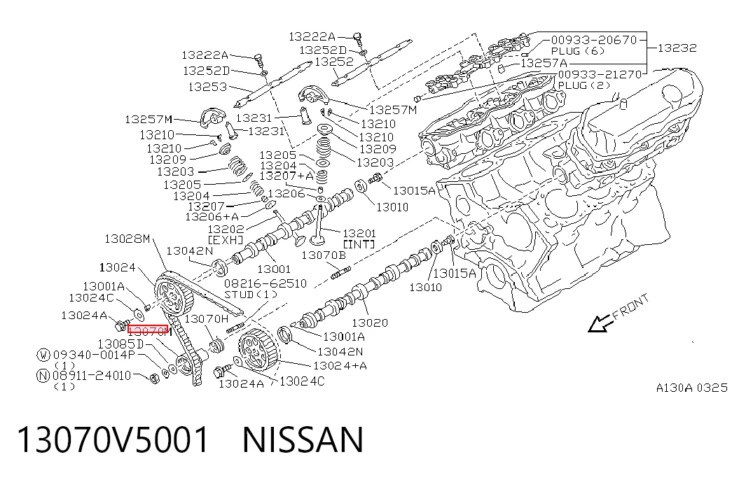 Rolo de reguladora de tensão da correia do mecanismo de distribuição de gás Nissan Pathfinder  R50 ao melhor preço
