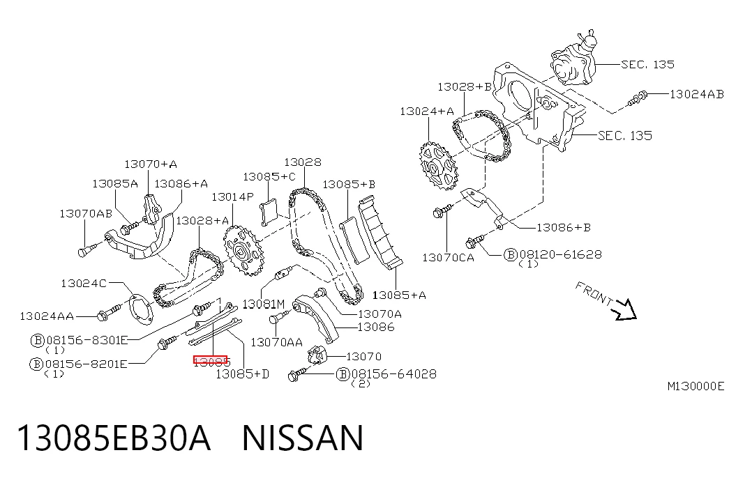 Compre Amortecedor de cadeia do mecanismo de distribuição de gás, superior CBC Nissan Almera 2