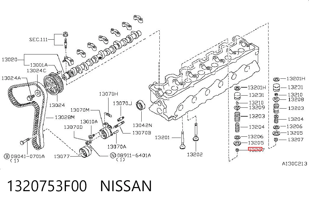 Bucim de válvula (coletor de óleo), admissão/escape Nissan Patrol  Y61 ao melhor preço