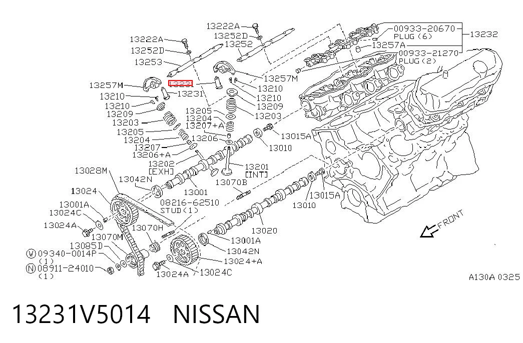 13231V5014 Nissan/Infiniti Compensador hidrâulico (empurrador hidrâulico), empurrador de válvulas