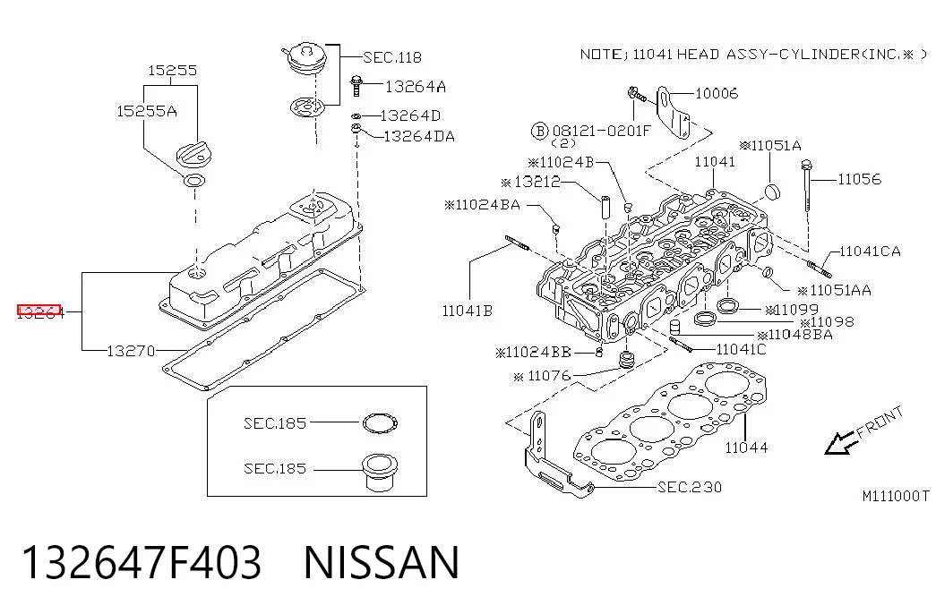Tampa de válvulas Nissan Terrano II R20 ao melhor preço