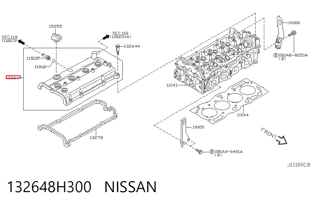 Tampa de válvulas para Nissan X-Trail  T30