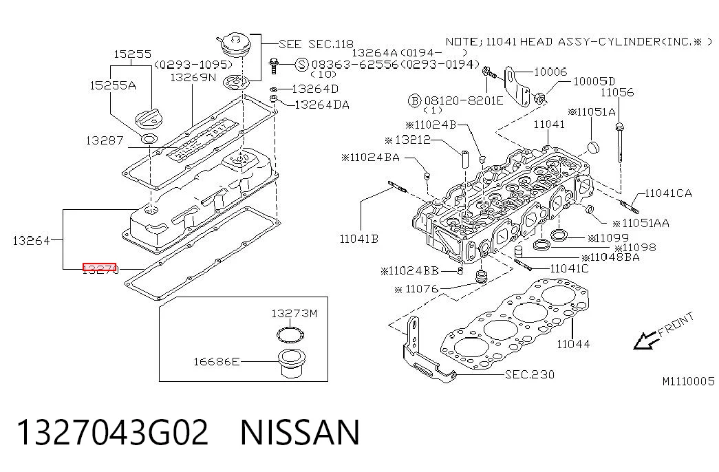 Compre Vedante de tampa de válvulas de motor Nissan Terrano 1
