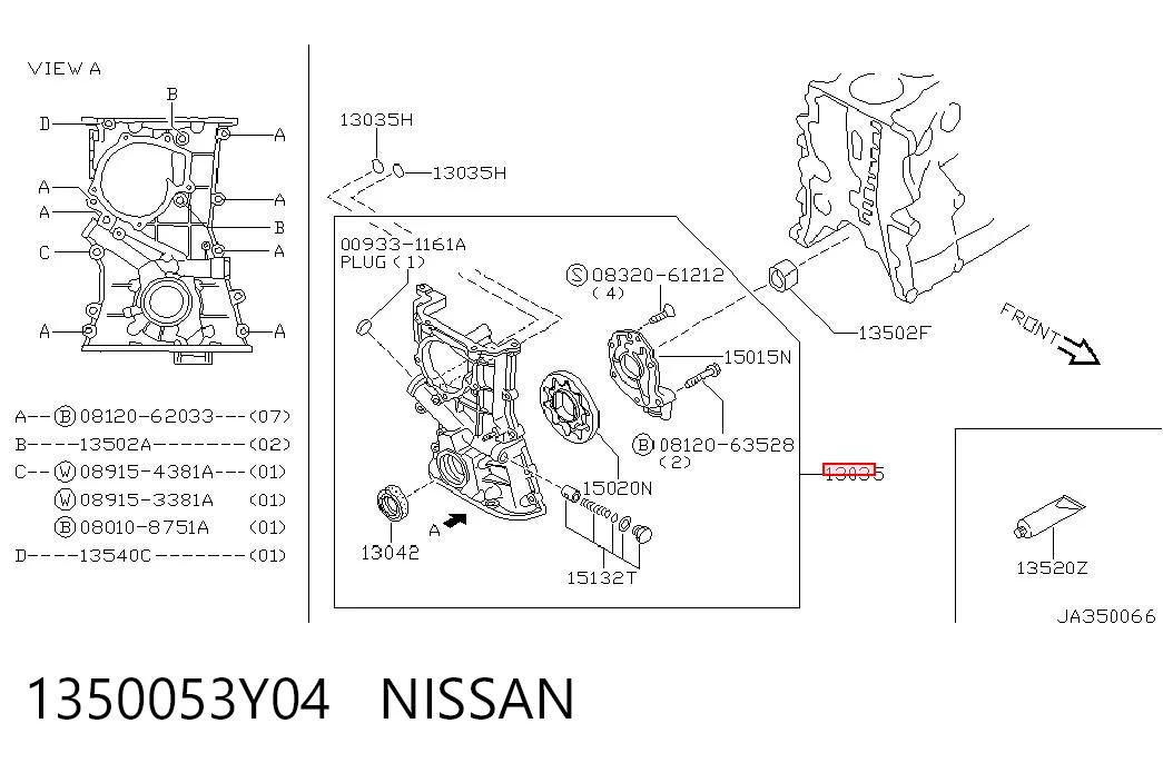Bomba de óleo para Nissan Primera  P10